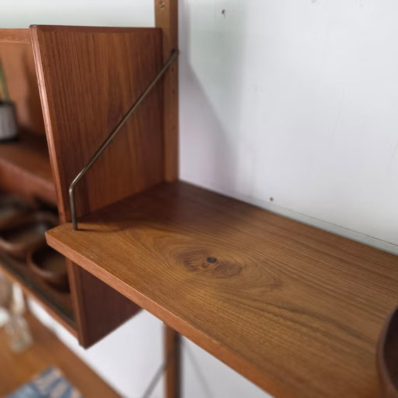 Vintage 60s Danish teak modular shelving unit Mid Century, Wood, Brown, Mid Century Modern (photo 14 of 22)