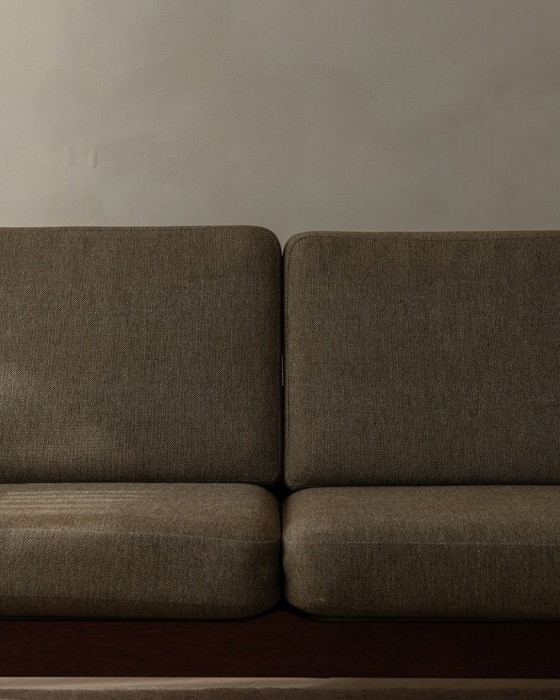 Image 1 of Vintage Senator tweezitsbank van Ole Wanscher voor Cado | Frame van Deens teakhout | Originele bekleding | Jaren 60