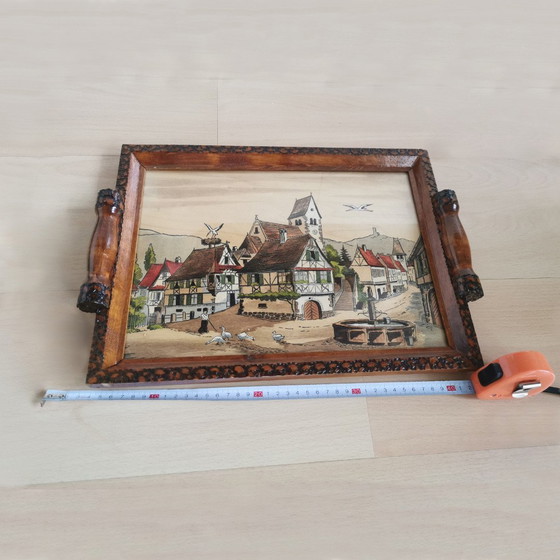 Image 1 of Antique Wooden Tray