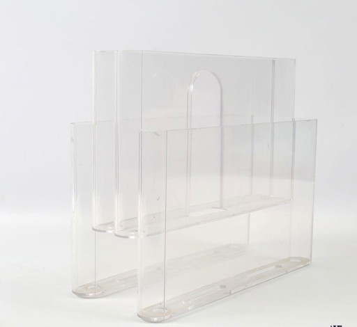 Kartell magazine rack design Giotto Stoppino vintage Italian