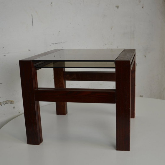 Image 1 of Juego de 2 mesas auxiliares apilables