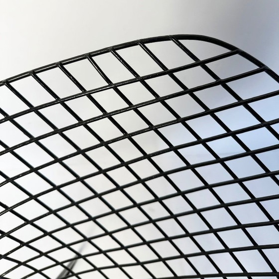 Image 1 of Sedia Bertoia Diamond originale nera vintage in ottime condizioni
