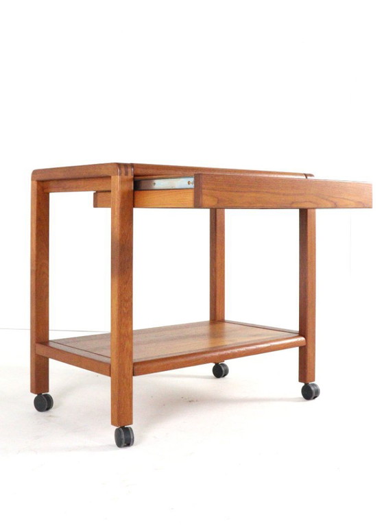Image 1 of Deense teak trolley met lade 'Grove' vintage 