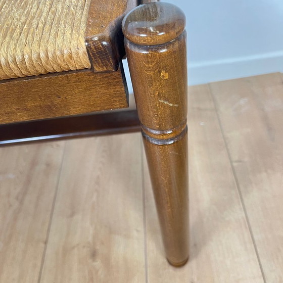 Image 1 of Provençal bench with backrest and integrated storage, 1960