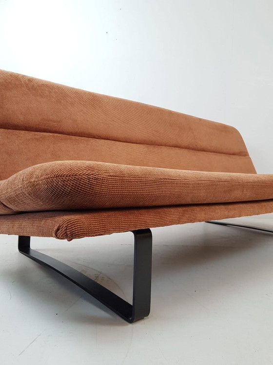Vintage Artifort Kho Liang Le Sofa Brown New Fabric – 3-5 seaters, Metal, Textile (photo 5 of 9)