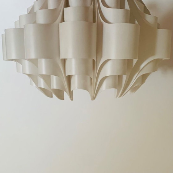Vintage Scandinavische Space Age Hanglamp, Hanglampen, Kunststof, Wit (foto 9 van 13)
