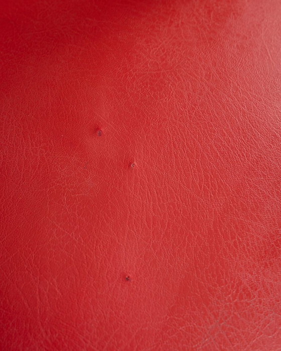 Image 1 of Coppia di poltrone vintage anni '50 in pelle rossa, design italiano.