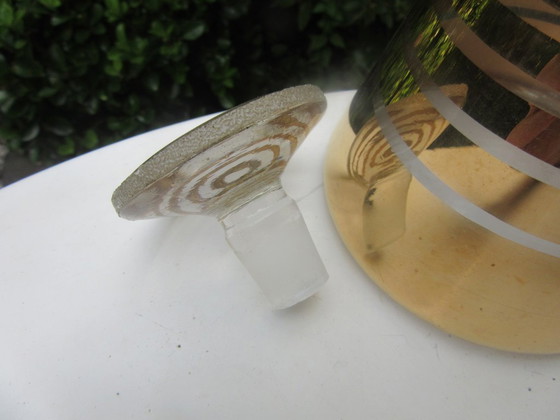 Image 1 of Caraffa/decanter in vetro Boom, trasparente, color oro, stile art déco, ref. 110726