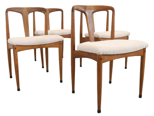 4x Johannes Andersen for Uldum Juliana chairs 'Dyrepark' vintage