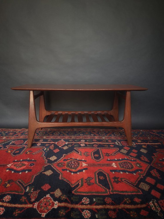 Vintage Midcentury Retro Design Teak Coffee Table – Wood (photo 4 of 5)
