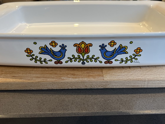 Image 1 of Prachtige vintage Pyroflam/ corning ware forno da cucina "Dutch Blue" (uccello blu) dessin