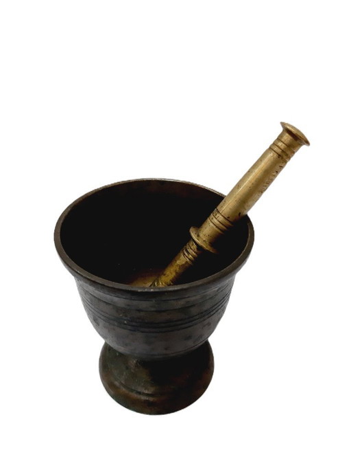 Early 1900s Brass Mortar with Pestle