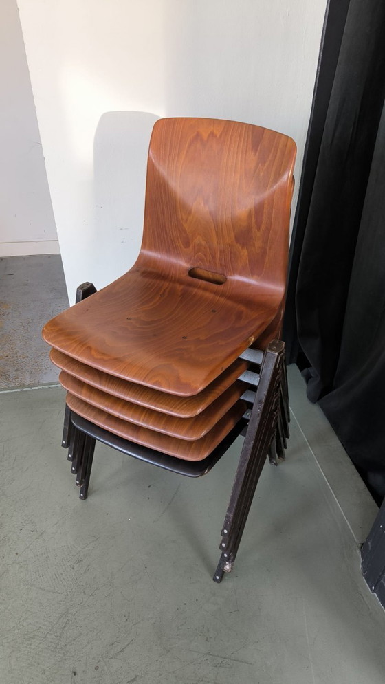 Image 1 of Ensemble de 5 chaises de salle à manger vintage Galvanitas S22 Pagholz