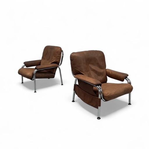 2x De Sede Kangaroo Fauteuils By Hans Eichenberg
