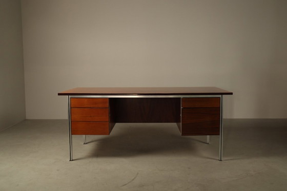 Bureau de direction ORA Acciaio, fabriqué en Italie dans les années 1970. – Bureaux, Wood (photo 4 of 16)