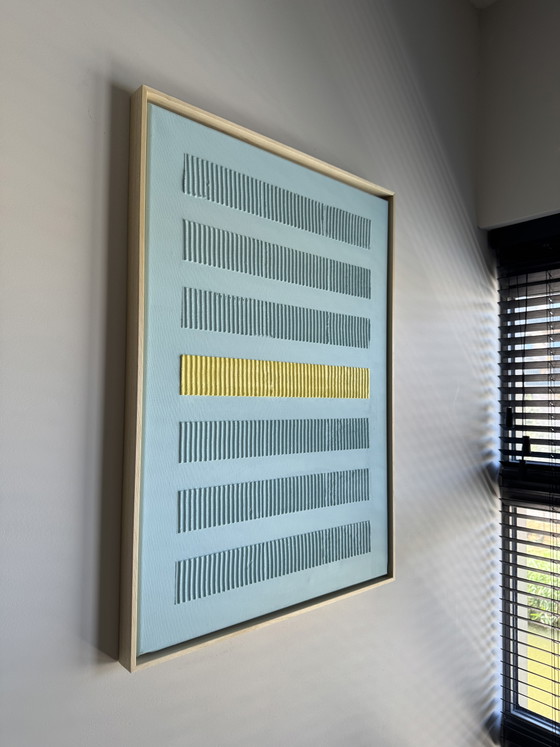 Quadro Materico Blu Giallo (50x70 Cm) – Decorazioni murali, Canvas, Wood (photo 2 of 5)