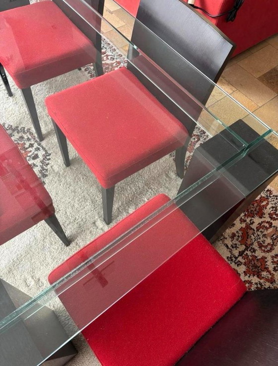 Image 1 of Vintage dining table Roche Bobois + 6 chairs