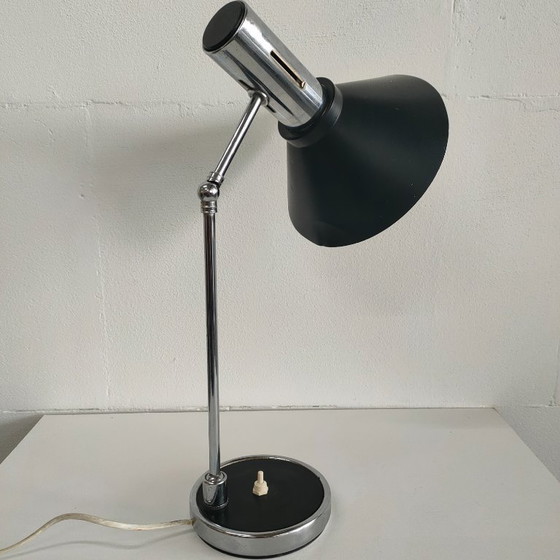 Image 1 of Lampada da tavolo vintage 60 ies Stilux Milano (nero e rosso)