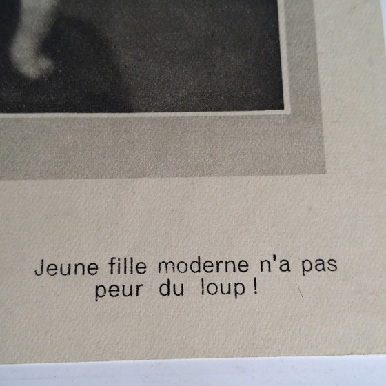 Image 1 of Originele Art Deco naaktfoto van J. Mandel uit Parijs – Authentieke vintage tijdschriftpagina – Ingelijst – 27 × 21 cm