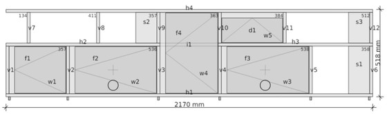 Image 1 of Tylko Sideboard in Grey Plywood with Doors and Drawer