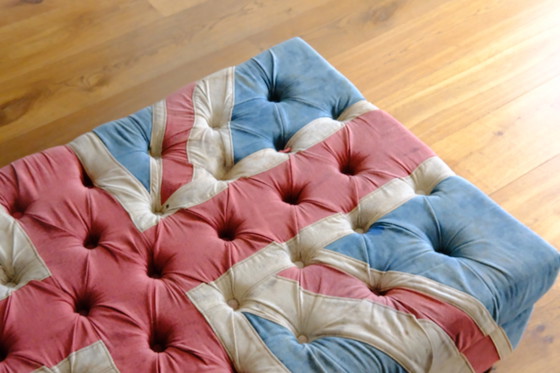 Image 1 of Timothy Oulton- BENSINGTON Footstool Vintage Union Jack (the coffee table)