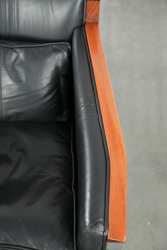 In Goede Staat Verkerende Zwarte Leren Art Deco Schuitema Design Fauteuil Uit De Decoforma Serie – Leather (photo 8 of 14)