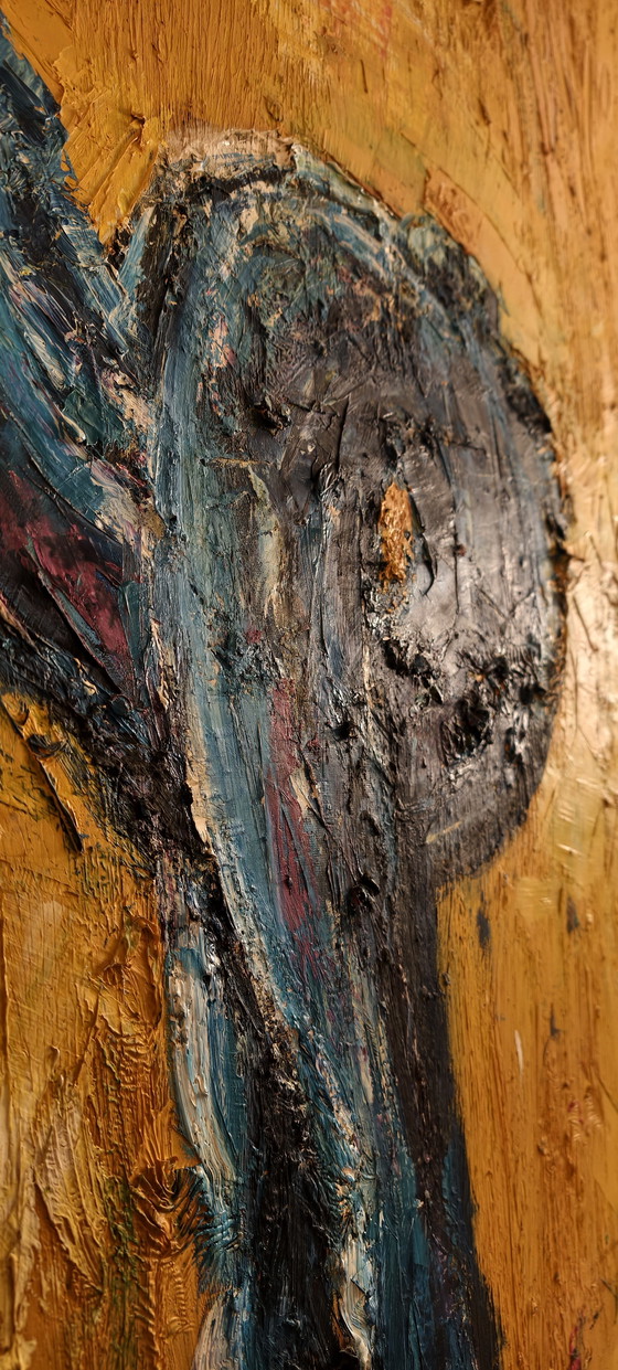 Image 1 of Vintage Monumentales Originalgemälde Quo Vadis XVIII 140x120cm / Monumental Original Painting Contemporary Expressionism