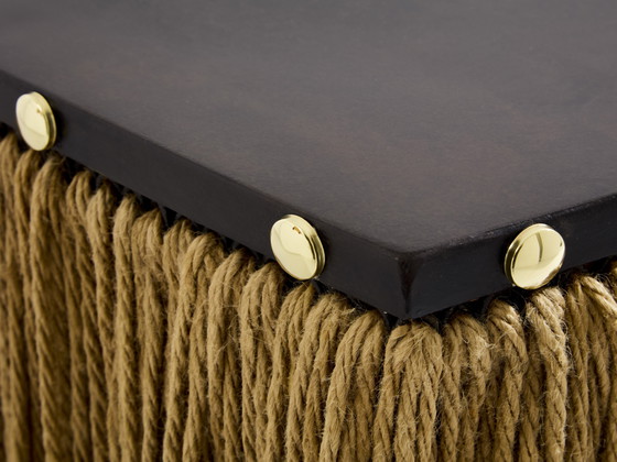 Image 1 of Sergio Ponzio IV Metal and Ropes Console Table 1970s