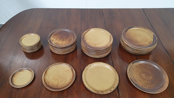 Image 1 of Vaisselle vintage 50pcs assiettes LILIEN PORZELLAN Autriche Caroline série Umbra brutaliste