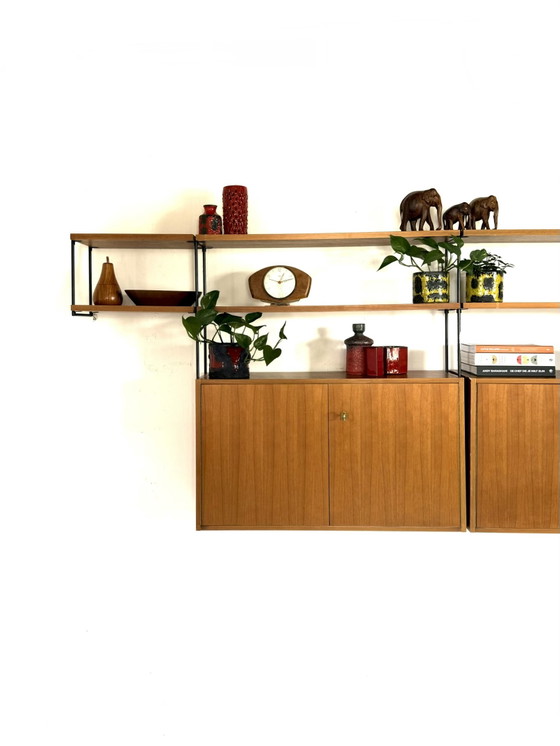 Image 1 of Vintage modulair teakhouten wandsysteem, Omnia ‘60