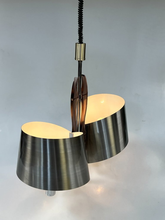 Image 1 of Vintage Maison Charles Hanglamp, Frankrijk 60's
