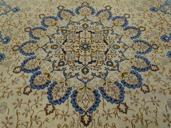 Image 1 of Exklusiver, halb antiker XXL-Keshan-Teppich – 428 x 318 cm – handgeknüpfter Perserteppich