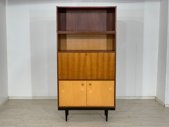 Image 1 of Mid Century hoge kast secretaire vintage