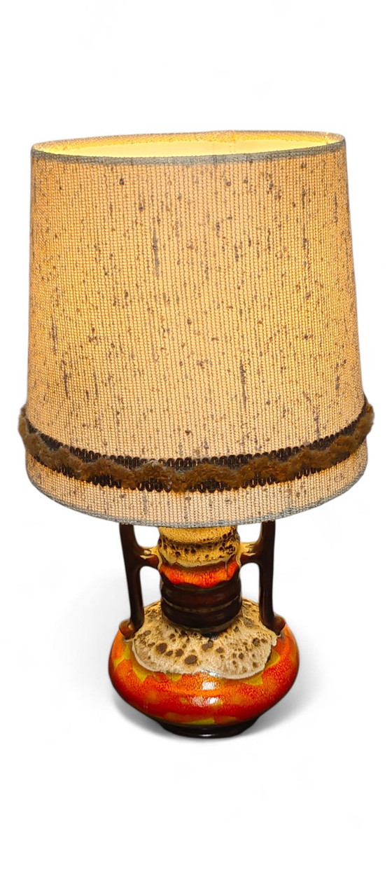 Image 1 of ME Leuchten Lampada da tavolo vintage in ceramica Fat Lava, forma ad anfora, anni '70, Germania Ovest