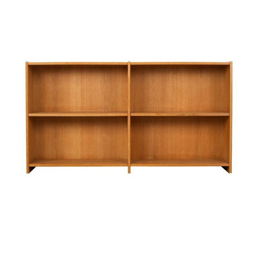 Bibliothèque en chêne, design danois, années 1970, fabricant : Lyby Møbler