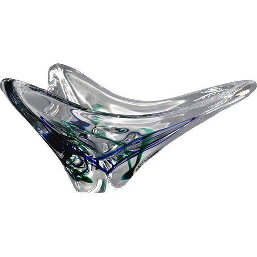 Vintage-Glasschale von Max Verboeket für Maastricht Kristalunie, 1960er Jahre