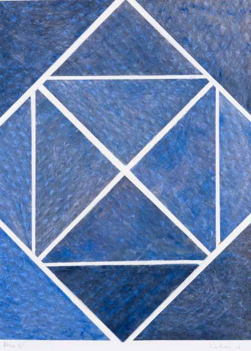 Helen Nieuwendijk (1946) - Bleu IV - 2016 - Mixed media - 73 x 53 cm
