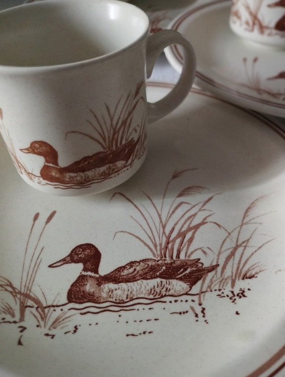 5 kleine vintage aardewerken bordjes en mokken met CHURCHILL eendjes. – Servies, Ceramic (photo 13 of 17)