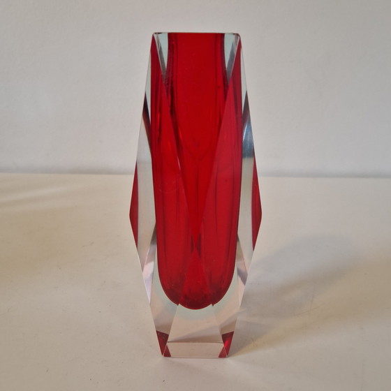 Image 1 of Red Murano Sommerso Vase by Luigi Mandruzzato, 1960s – 20 cm