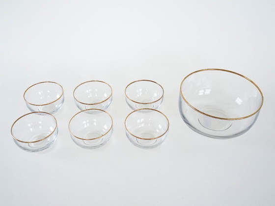 Image 1 of Glass serving set, Italian design, 1970s, made in Italy
