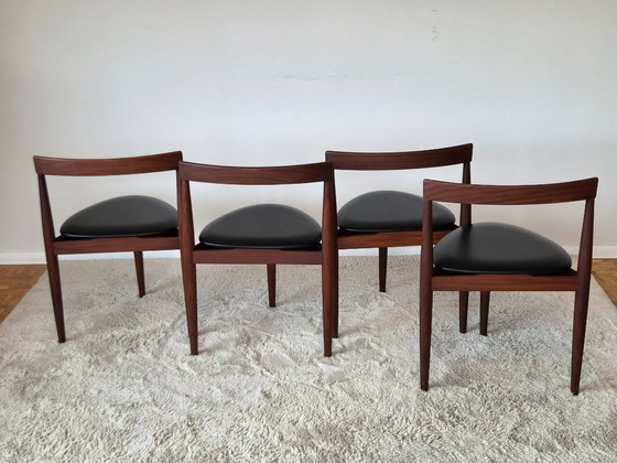 Roundette Teak Extendable Dining Set by Hans Olsen for Frem Røjle, Denmark 1960s – Wood, Skai (photo 22 of 29)