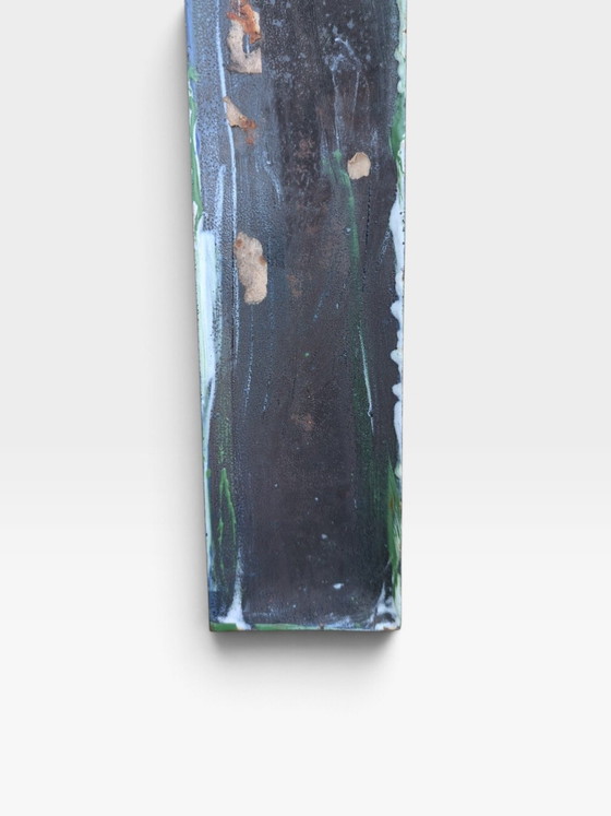 Japanese Enamel Sign 1940 - 1950, Decorative Objects, Metal, White (photo 7 of 7)