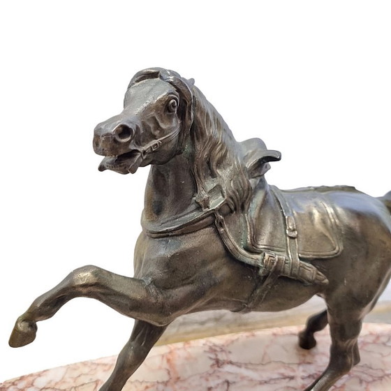French Art Deco Horse Lamp from the 1930s – Table lamps, Marble (photo 8 of 9)