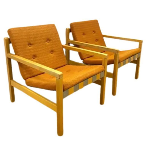 Retro fauteuils, Hikor, Tsjechoslowakije, jaren 60 (set van 2)