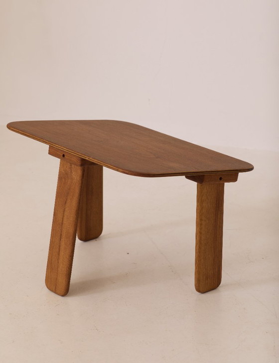 Image 1 of Kleine houten meditatietafel van Alain Gaubert, circa 1980