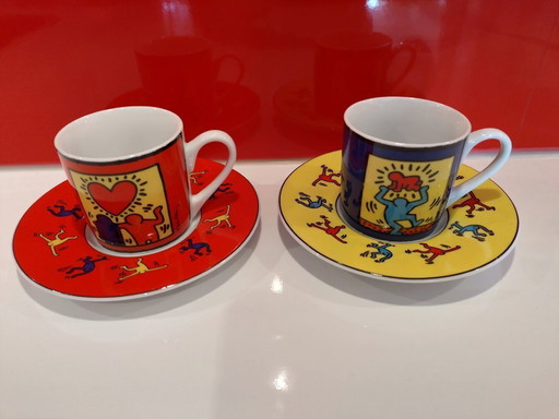 Keith Haring espresso kopjes Könitz porselein