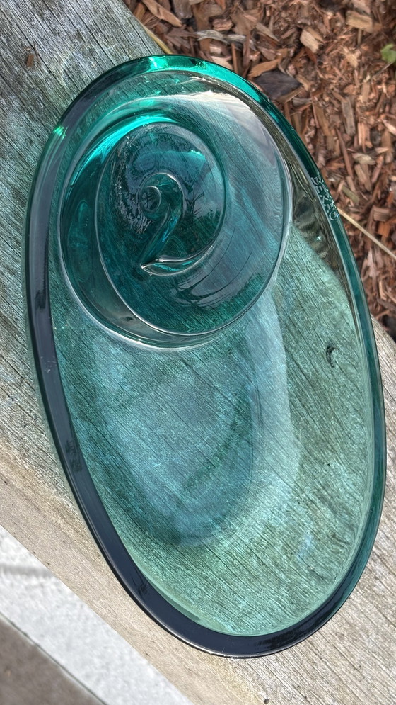 Image 1 of Joyero de diseño español Joaquin Berao cuenco de cristal turquesa