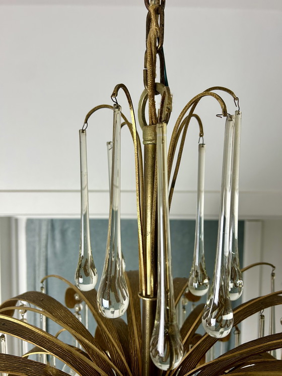 Image 1 of Vintage Palwa teardrop chandelier