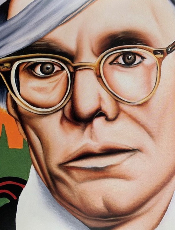 Image 1 of Alan Bortman: "Hommage an Andy Warhol". In der Platte signiert.