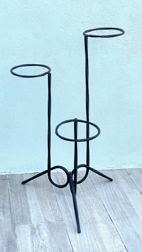 Image 1 of Piantana geometrica in acciaio vintage